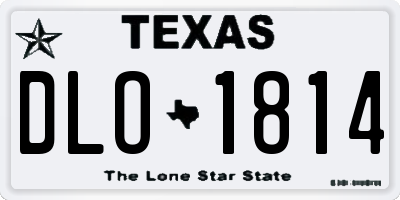 TX license plate DLO1814