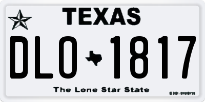 TX license plate DLO1817