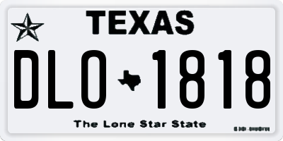 TX license plate DLO1818