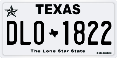 TX license plate DLO1822