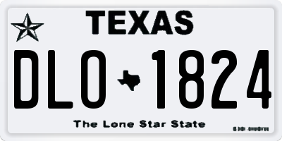 TX license plate DLO1824