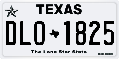 TX license plate DLO1825