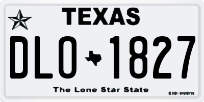 TX license plate DLO1827