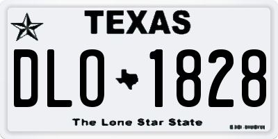 TX license plate DLO1828
