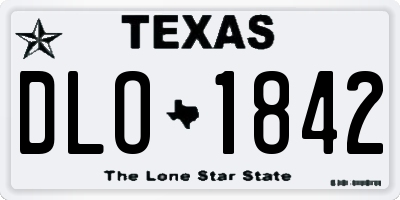 TX license plate DLO1842