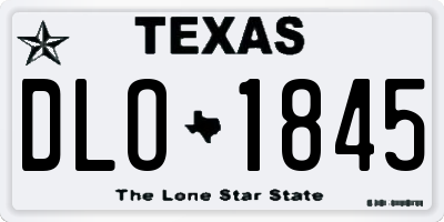 TX license plate DLO1845