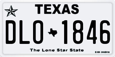 TX license plate DLO1846