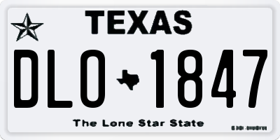 TX license plate DLO1847