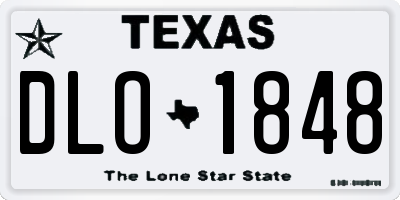 TX license plate DLO1848