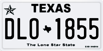 TX license plate DLO1855