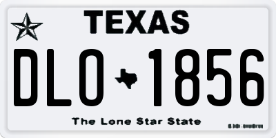 TX license plate DLO1856