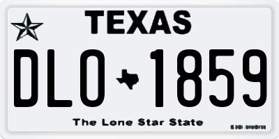 TX license plate DLO1859