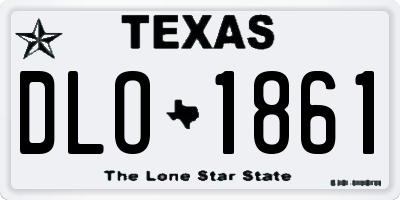 TX license plate DLO1861