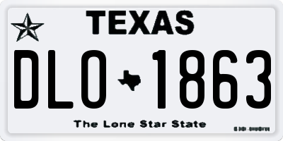 TX license plate DLO1863