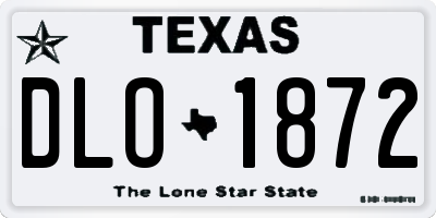 TX license plate DLO1872