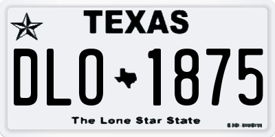 TX license plate DLO1875