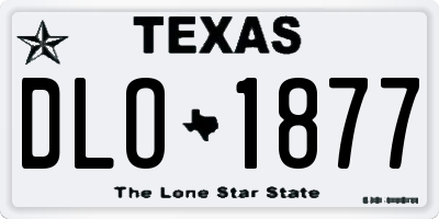 TX license plate DLO1877