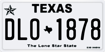 TX license plate DLO1878