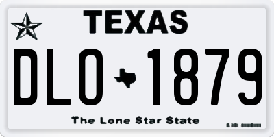 TX license plate DLO1879