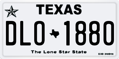 TX license plate DLO1880