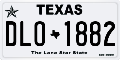 TX license plate DLO1882