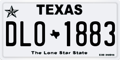 TX license plate DLO1883