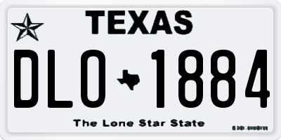 TX license plate DLO1884