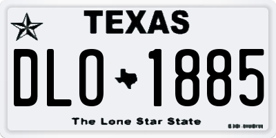 TX license plate DLO1885