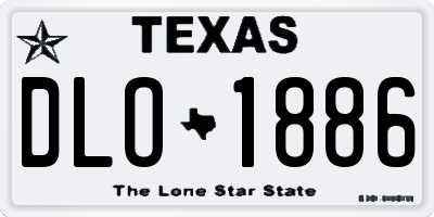 TX license plate DLO1886