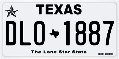TX license plate DLO1887