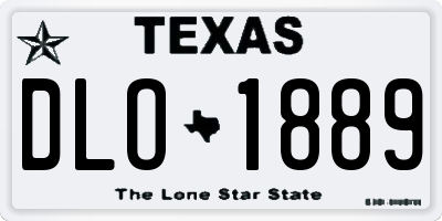 TX license plate DLO1889