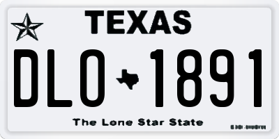 TX license plate DLO1891