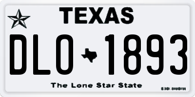 TX license plate DLO1893
