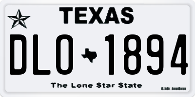 TX license plate DLO1894