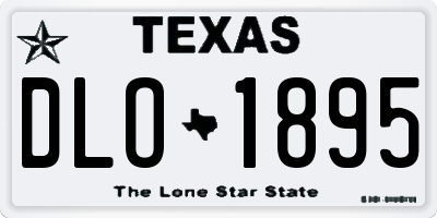 TX license plate DLO1895