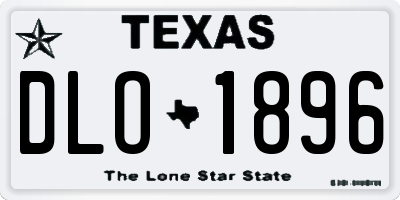 TX license plate DLO1896
