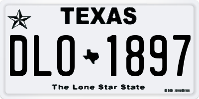 TX license plate DLO1897