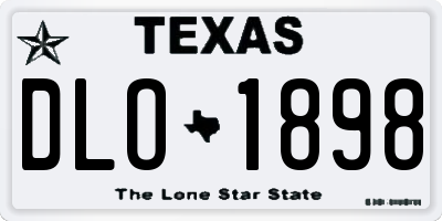 TX license plate DLO1898