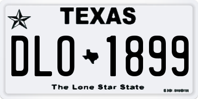 TX license plate DLO1899