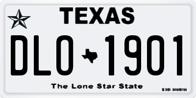 TX license plate DLO1901