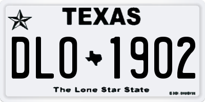 TX license plate DLO1902