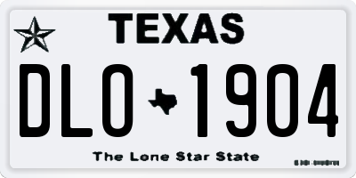 TX license plate DLO1904