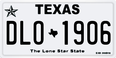 TX license plate DLO1906