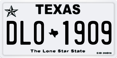 TX license plate DLO1909