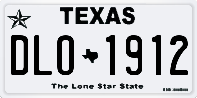 TX license plate DLO1912
