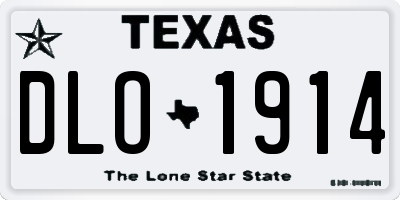 TX license plate DLO1914