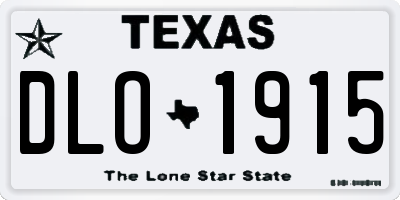 TX license plate DLO1915