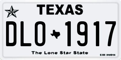 TX license plate DLO1917