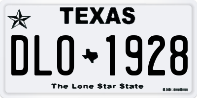 TX license plate DLO1928