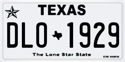 TX license plate DLO1929